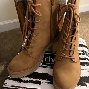 Dolce Vita Jealous Block Heel Suede Lug Boot